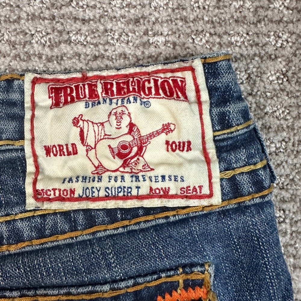 Vintage True Religion Joey Super T Blue Flared Jeans Mens 29 Made in USA Y2K - Picture 4 of 9